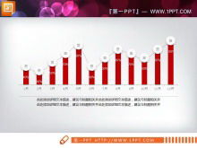 Download grafico PPT di riepilogo del lavoro dinamico tridimensionale micro rosso