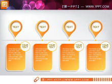 Grafik PPT ringkasan kerja tiga dimensi oranye, unduh gratis