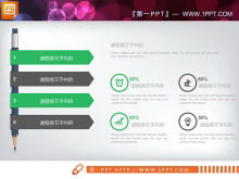 Download do pacote de gráfico PPT plano verde