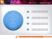 藍色透明商務PPT圖表包下載