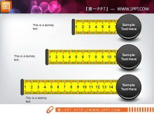 Meter ruler hierarchical relationship slide chart
