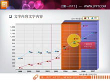 Line chart PPT chart with colorful background Line chart PPT chart with colorful background