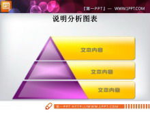 Gráfico PPT de relación de nivel de pirámide tridimensional
