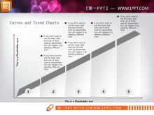 Three stepped hierarchical relationship PPT chart package download