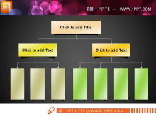 Three-layer tree structure PPT organization chart chart material