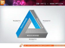 Download grafico PowerPoint ciclo triangolo blu