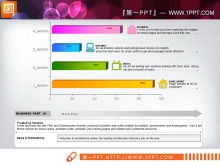 Download do gráfico de barras PPT de taxa de contraste de múltiplas mídias