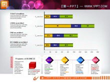 Una plantilla de gráfico PPT de análisis de datos de estilo segmentado