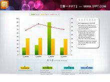 Foreign exquisite histogram PPT chart template download