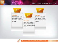 Six exquisite slide charts with orange background package download