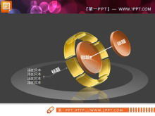5 Surround-Loop-Verknüpfung 3D-Stereo transparentes PPT-Diagramm herunterladen
