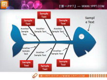 Download the slide structure diagram of the exquisite fishbone shape