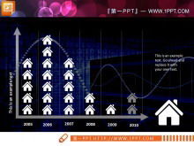 เทมเพลตแผนภูมิเส้นโค้ง PPT ที่ใช้งานได้จริงหกแบบที่บรรจุไว้สำหรับดาวน์โหลด