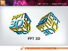 Download do pacote de gráfico de slides tridimensional 3D
