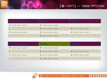 Tableau de données violet simple et pratique Téléchargement de matériel PowerPoint