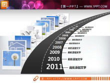 Download di diapositive del grafico cronologico di sfondo squisito stradale