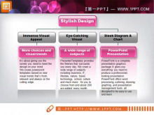 ピンクのクリスタルスタイルの建築図のスライドショーテンプレートのダウンロード