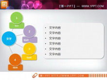 Download do modelo de gráfico do PowerPoint de relação de difusão de cores