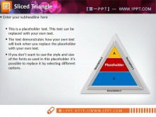 Exquisite pyramid graph PPT chart material download