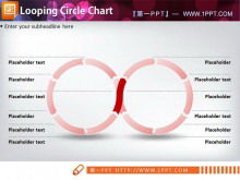 مجموعة بسيطة ورائعة هيكل دورة المواد PPT الرسم البياني