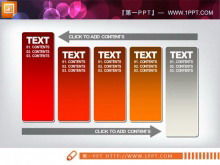PPT text box cycle flow chart