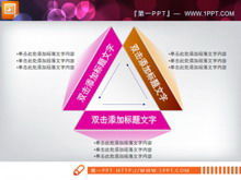 Triangle PPT relationship diagram material download