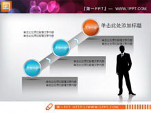 Diagramma di flusso PPT per uomini d'affari