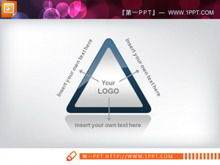 Erklärendes Diagramm des Dreiecksthemas PPT-Vorlage
