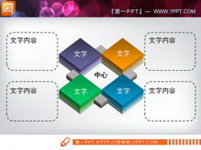 Organigramme PPT en quatre parties