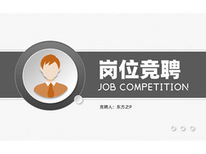 Template ppt kompetisi kerja gaya bisnis tiga dimensi mikro