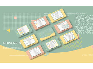 Macaron color schedule ppt template