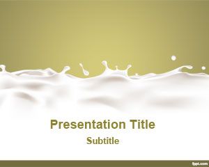 Plantilla de PowerPoint productos lácteos