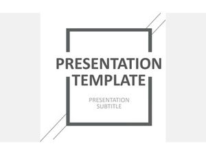 Line geometric frame European and American style business general ppt template