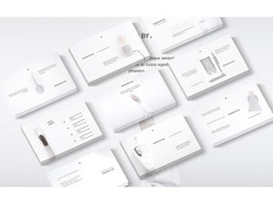 White atmosphere minimalist cold wind ppt template