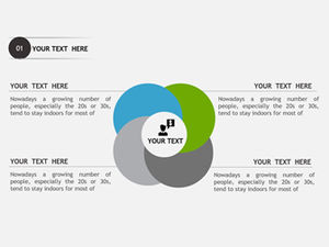 23 blue, green and gray three-color ppt charts package download