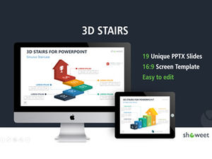 18 gráficos ppt de relación progresiva de escalera 3D para descarga gratuita