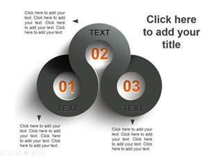 12 sets of circular side-by-side relationship texture micro-stereo ppt charts