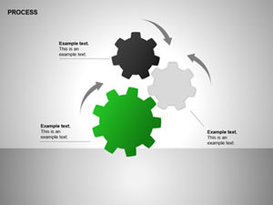 15 sets of green villains and gears exquisite ppt chart download