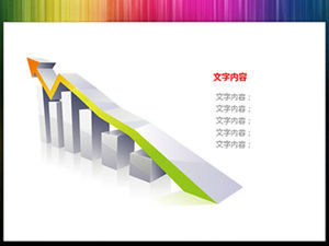 Gráfico de tendencia de crecimiento de datos gráfico de flecha tridimensional