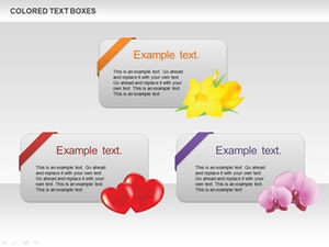 Beautiful colorful text box ppt chart