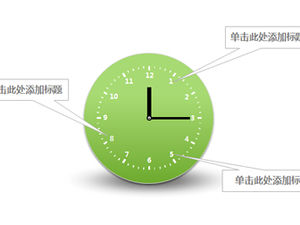 PPT-Diagrammvorlage für Uhrereignisaufzeichnungen