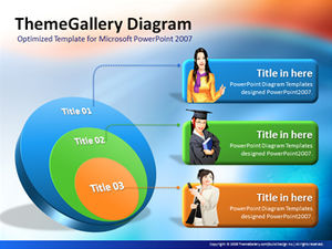 ThemeGallery Diagram 11 ชุดแผนภูมิ ppt สามมิติสี