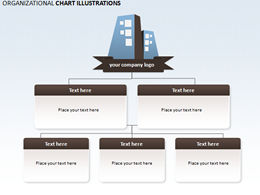PPT-Diagramm der Organisationsstruktur des Unternehmens
