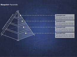 Elle çizilmiş piramit illüstrasyon ppt grafik şablonu