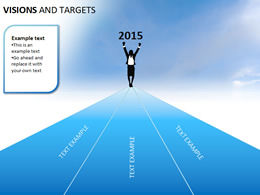 10 sets of goals and vision ppt chart templates