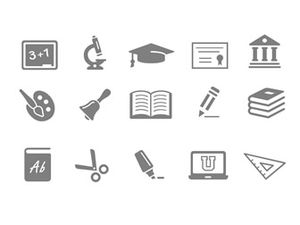 88 teaching defense theme ppt icons that can be color-changed