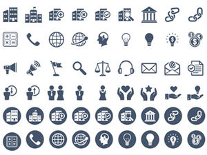 Business life, education, shopping, etc. Modifiable color monochrome icon package download (1500+)
