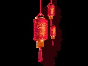 New Year festive red lanterns free material picture (5 photos)