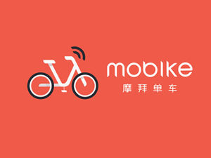 Mobike related elements hand-painted ppt material