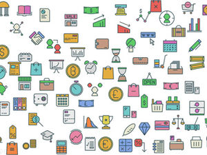Cute color icons simple line icons package download